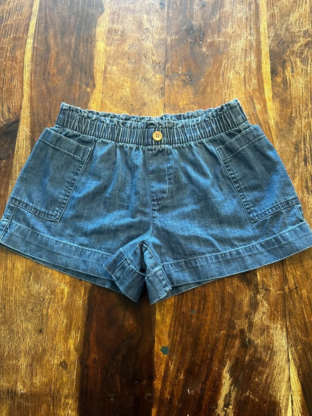 Old Navy - Girls Denim Look Cotton Pull On Shorts - L 10-12